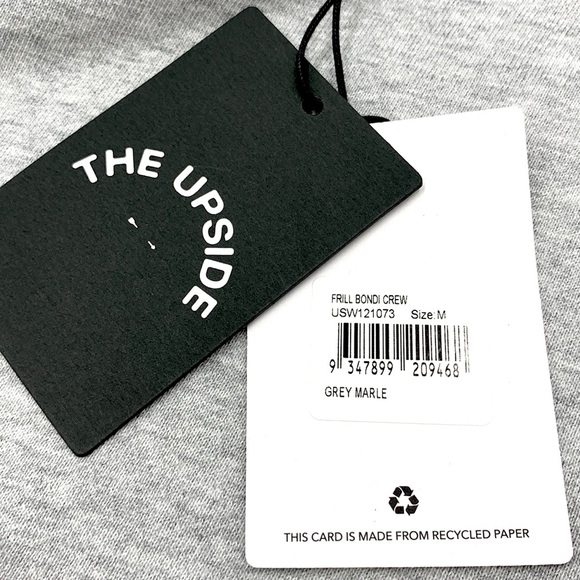 The Upside Frill Bondi Crew Gray Sweatshirt Size Medium - Picture 6 of 10